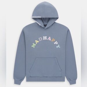 Madhappy hoodie blue with rainbow letters